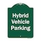 Signmission Hybrid Vehicle Parking Heavy-Gauge Aluminum Architectural Sign, 24" x 18", GW-1824-9835 A-DES-GW-1824-9835 - alternate 1